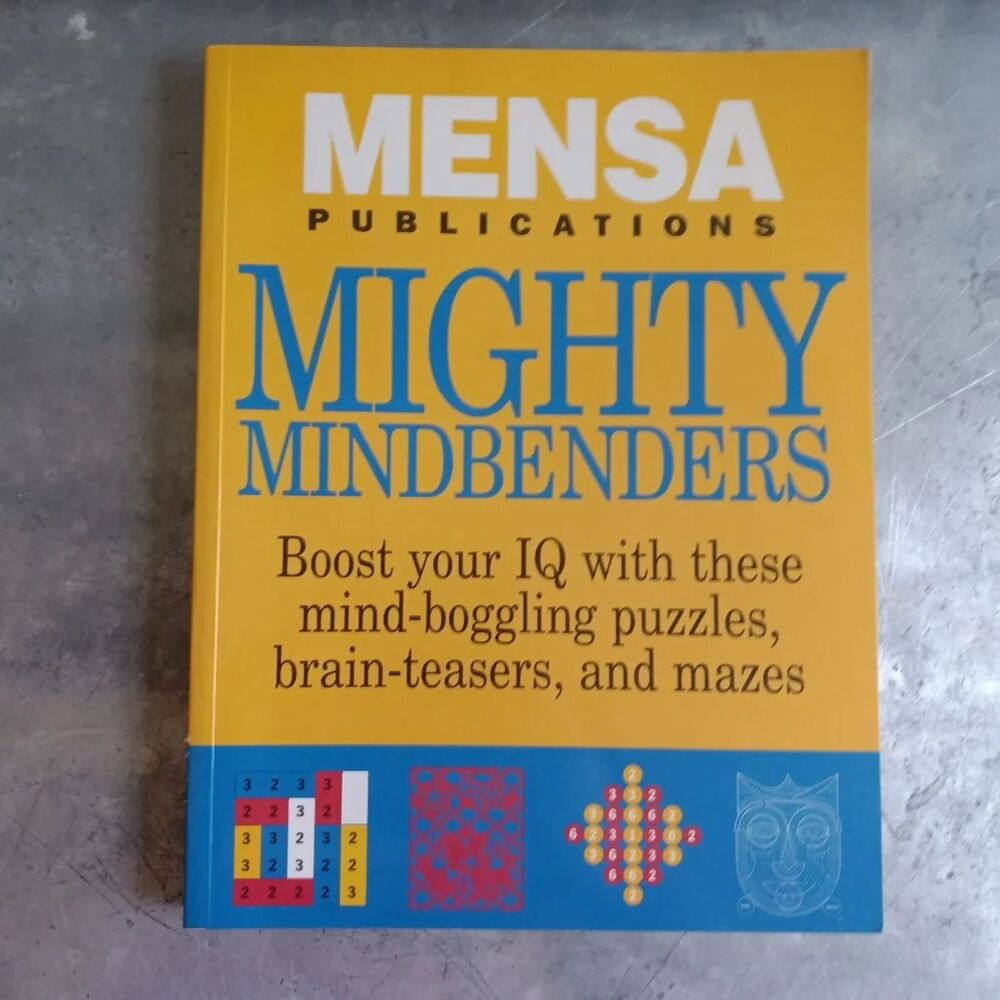 Mighty Mindbenders By Mensa Publications Boost Your IQ Puzzles Mazes Paperback